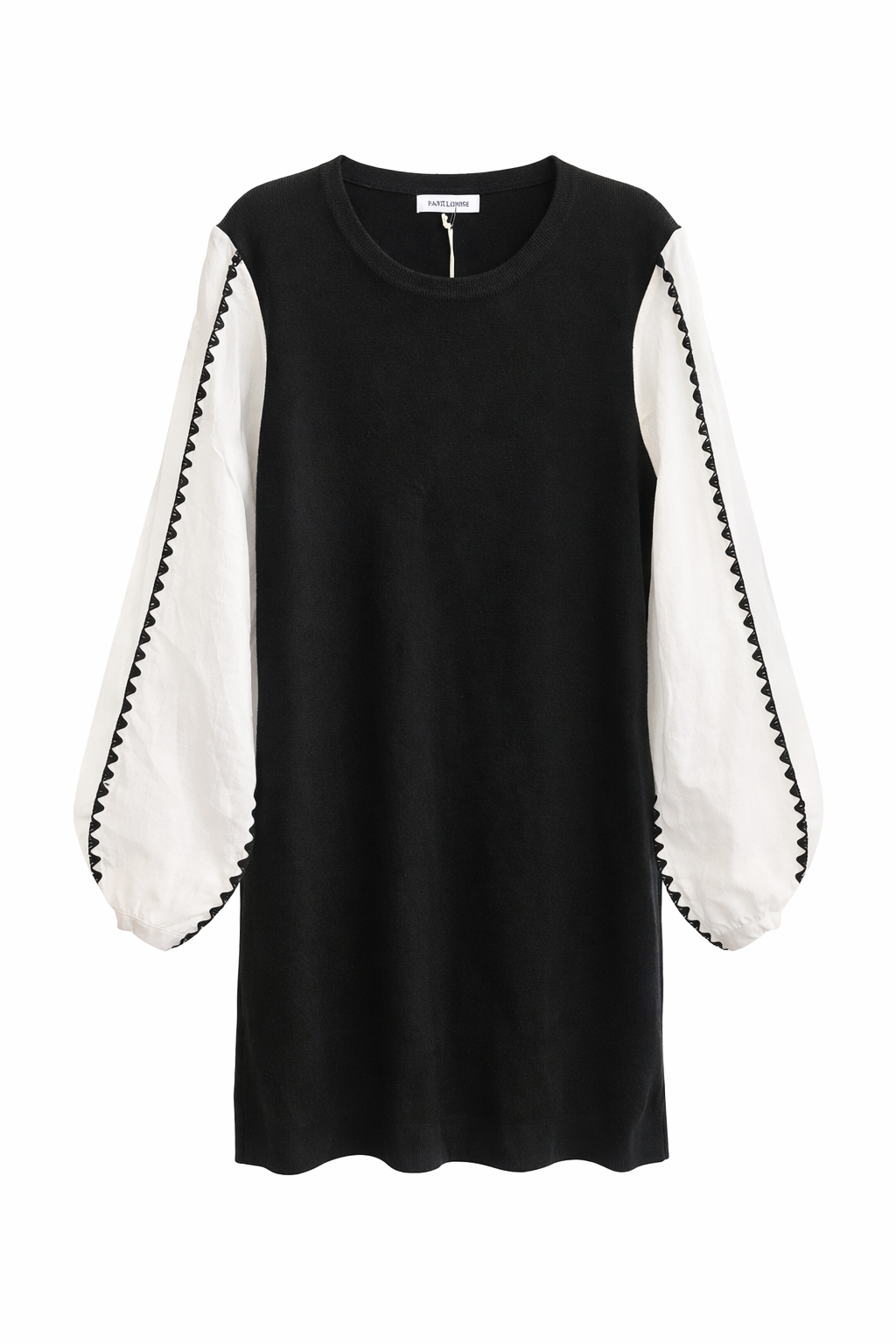 Black Tunic with Contrast Sleeves - Image 2